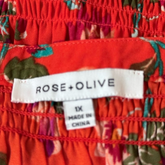 Rose & Olive Vibrant Red Floral Top - Picture 5 of 7